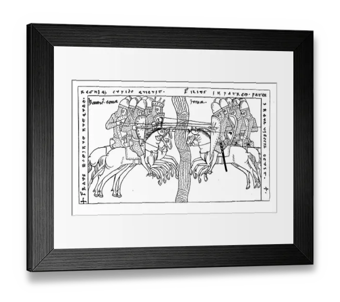 Framed Print : The impending collision of Henry IV with his son Henry