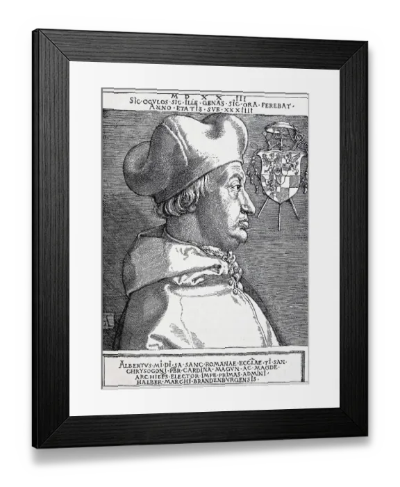 Framed Print : Albrecht Cardinal of Brandenburg
