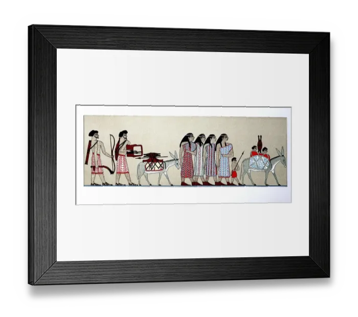 Framed Print : Wall paintings in the tomb of Nomarch Chnumhotep II