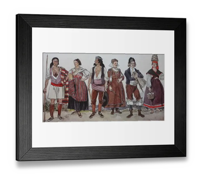 Framed Print : People in traditional costumes Framed Print : People in traditional costumes