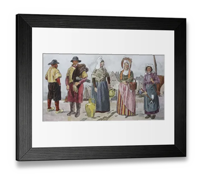 Framed Print : People in traditional costumes Framed Print : People in traditional costumes
