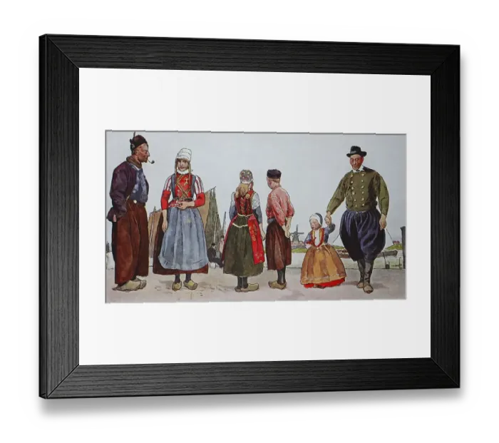 Framed Print : People in traditional costumes