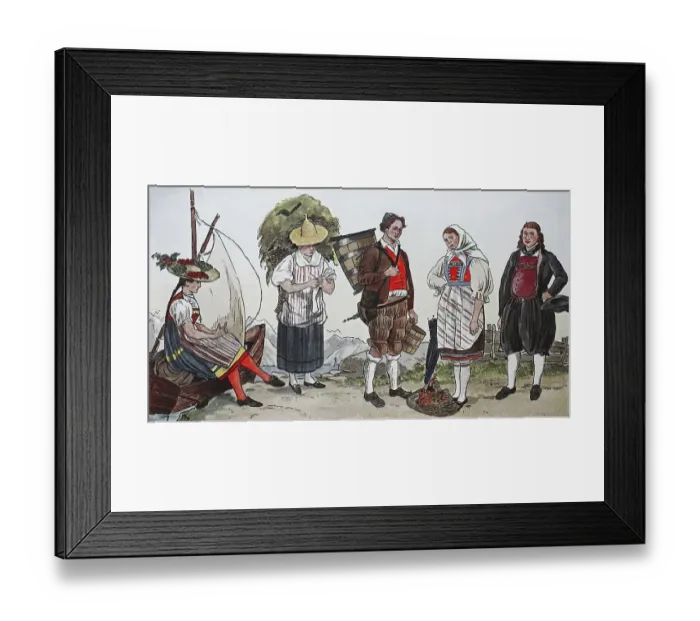 Framed Print : People in traditional costumes Framed Print : People in traditional costumes
