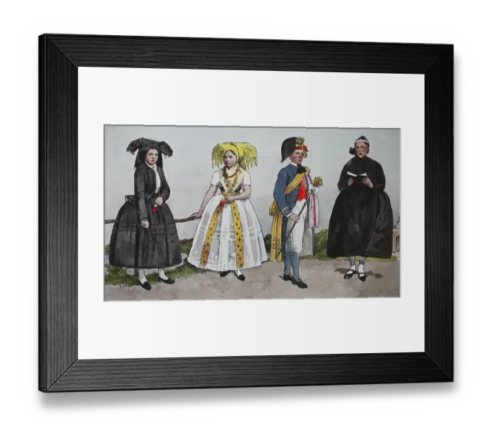 Framed Print : People in traditional costumes Framed Print : People in traditional costumes