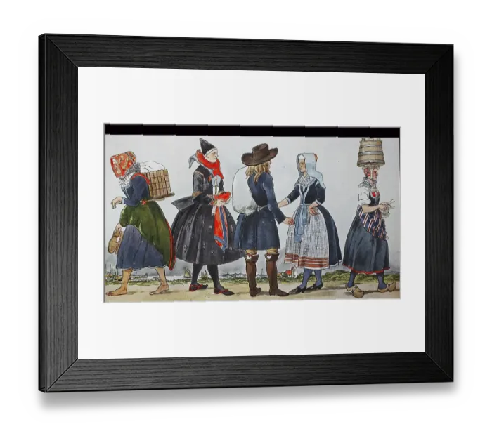 Framed Print : People in traditional costumes Framed Print : People in traditional costumes