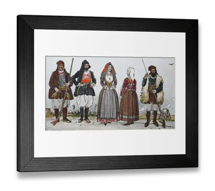 Framed Print : Fashion, clothing in Italy, island of Sardinia