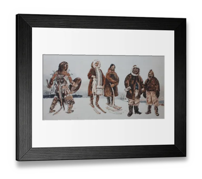 Framed Print : Clothing, fashion of the Eskimos