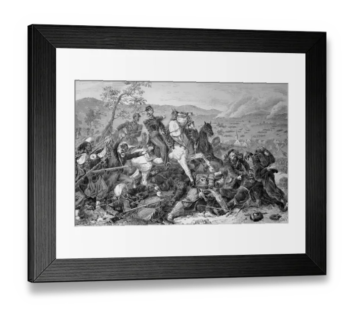 Framed Print : Patrice de Mac-Mahon on horseback in the Battle of Woerth Framed Print : Patrice de Mac-Mahon on horseback in the Battle of Woerth