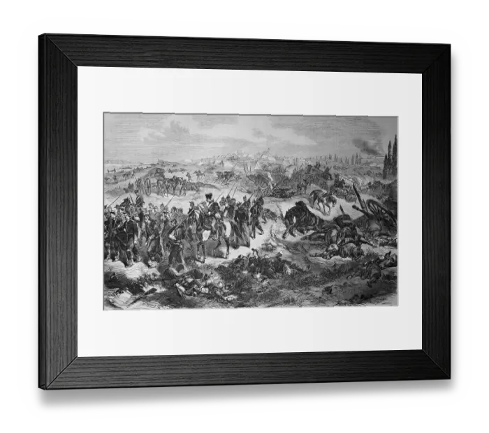 Framed Print : The French camp at Beaumont will be attacked by the IVth Army Corps on the 30th of August