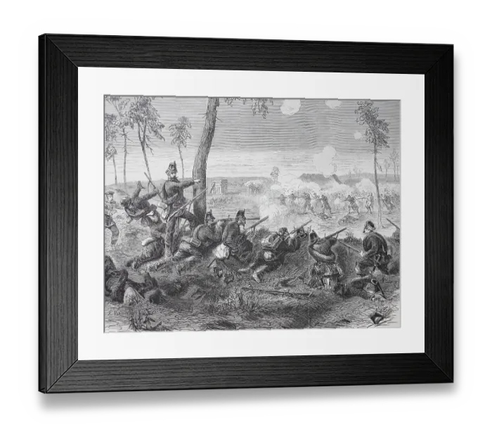 Framed Print : Battle between the communities Chevilly and Villejuif near Paris on 30 September 1870