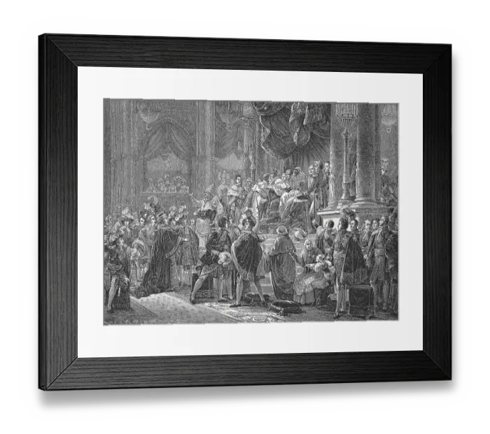 Framed Print : The transmission and legitimation of political power to Charles X in Rheims on 29 May 1825