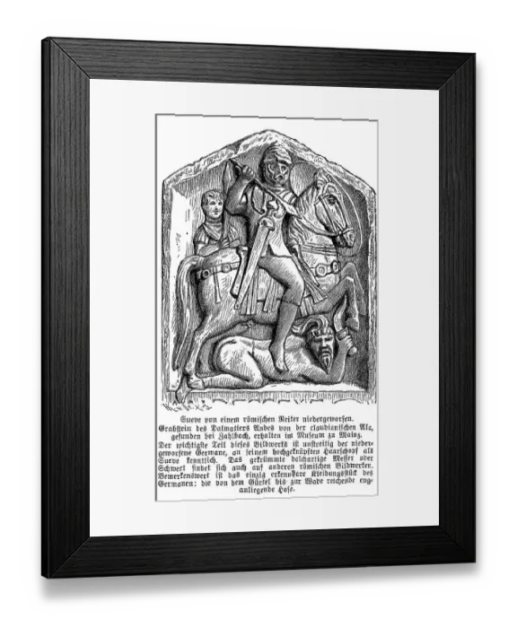 Framed Print : Tombstone of the Dalmatian Andes of the Claudian Ala