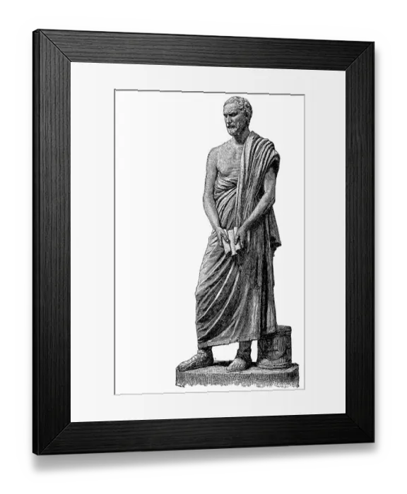 Framed Print : Demosthenes, 384 BC, 322 BC, one of the most important Greek speakers