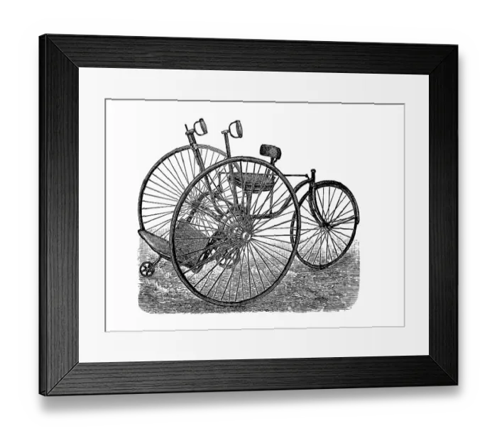 Framed Print : Velocipede, bicycle, 19th century and earlier Framed Print : Velocipede, bicycle, 19th century and earlier