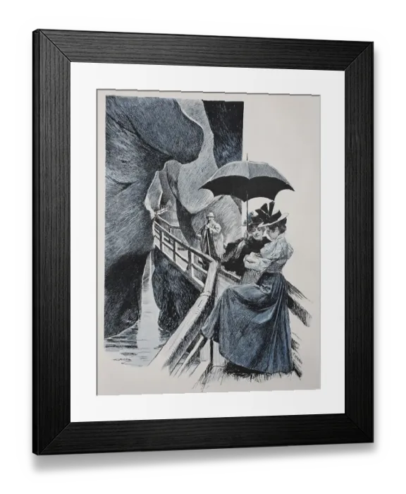 Framed Print : Women in the Schwarzbachklamm, Ahrntal