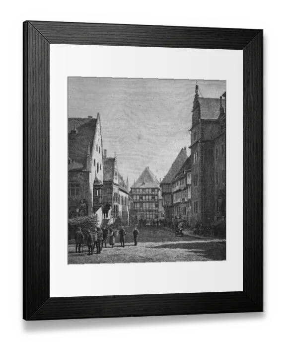 Framed Print : Market square Holzmarkt, Halberstadt Framed Print : Market square Holzmarkt, Halberstadt