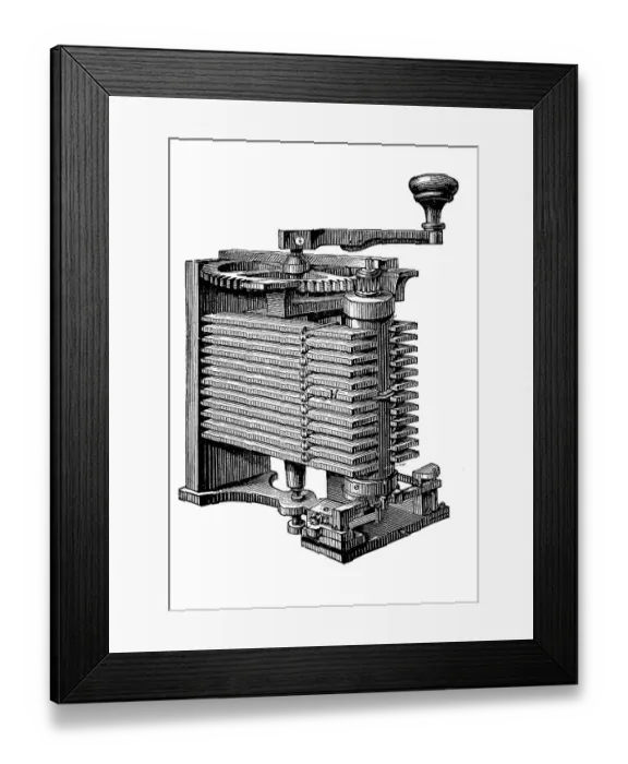 Framed Print : Telegraph, Zeigertelegraf produced by Siemens & Halske Framed Print : Telegraph, Zeigertelegraf produced by Siemens & Halske