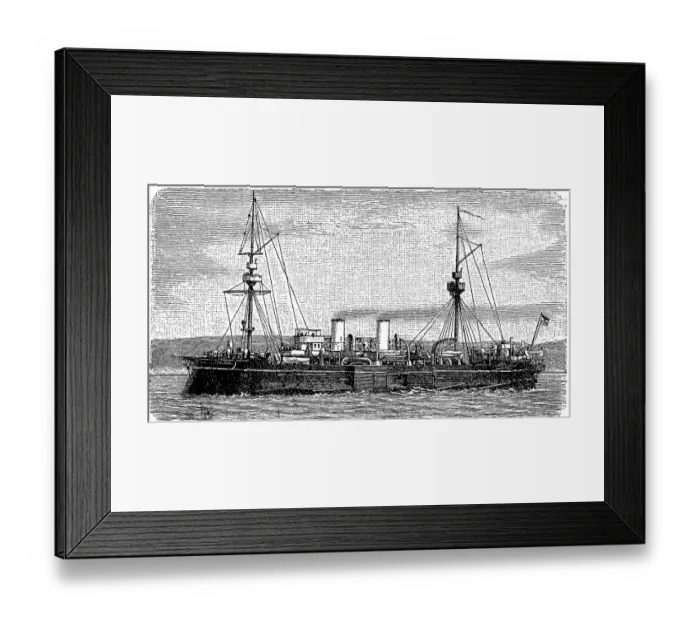 Framed Print : Armoured Austrian casemate ship Tegetthoff Framed Print : Armoured Austrian casemate ship Tegetthoff
