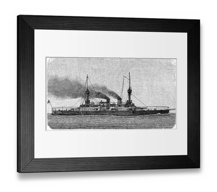 Framed Print : Ram cruiser, SMS Empress and Queen Maria Theresa
