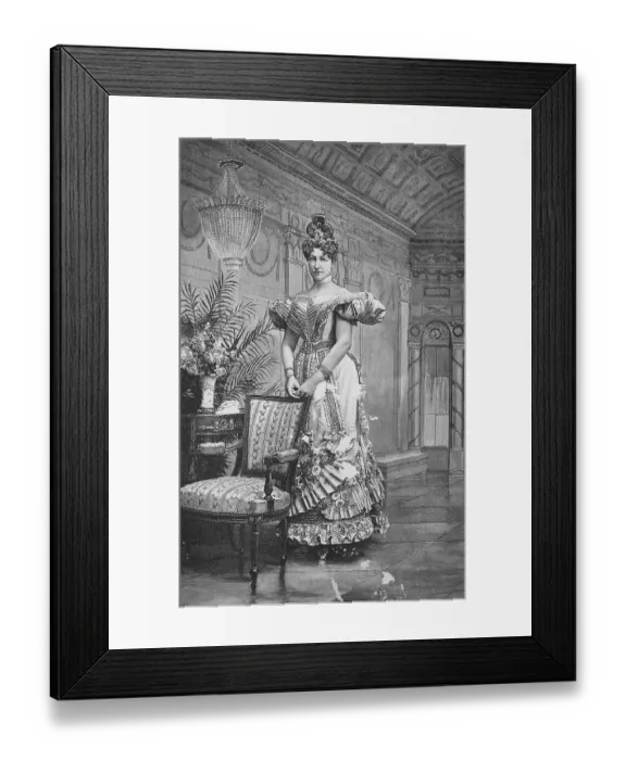 Framed Print : Archduchess Stephanie of Austria at a Viennese costume