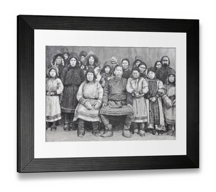 Framed Print : Group of Nanai people, also Golds Framed Print : Group of Nanai people, also Golds