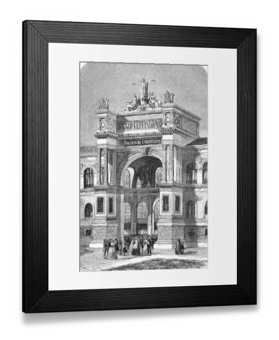 Framed Print : Main entrance to the Palace of Industry at the 1855 World Exhibition