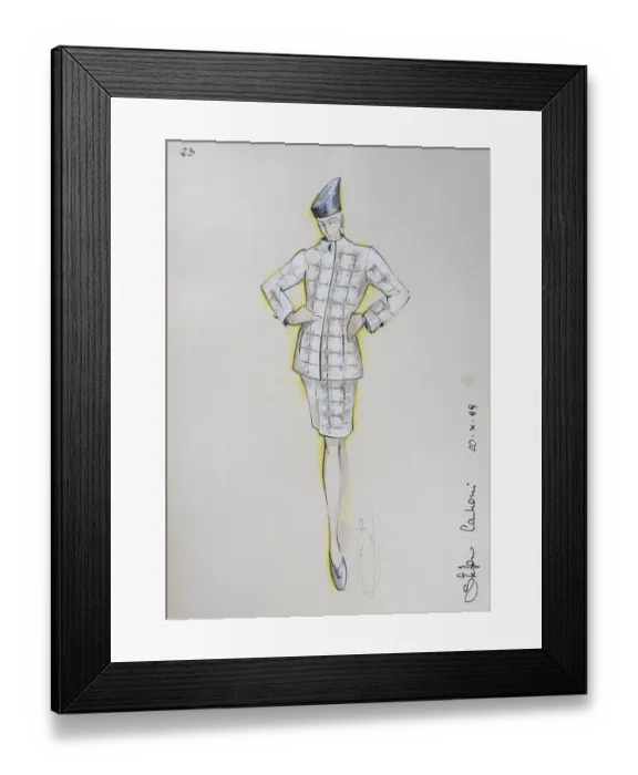Framed Print : Fashion sketch, fashion design Framed Print : Fashion sketch, fashion design