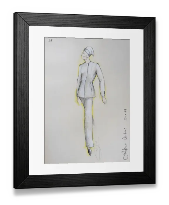 Framed Print : Fashion sketch, fashion design Framed Print : Fashion sketch, fashion design