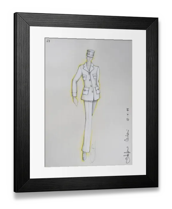Framed Print : Fashion sketch, fashion design