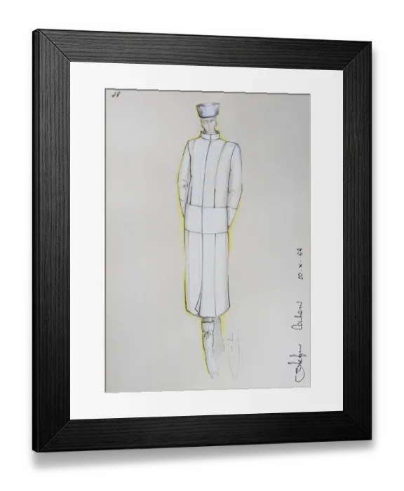 Framed Print : Fashion sketch, fashion design