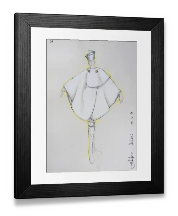 Framed Print : Fashion sketch, fashion design Framed Print : Fashion sketch, fashion design