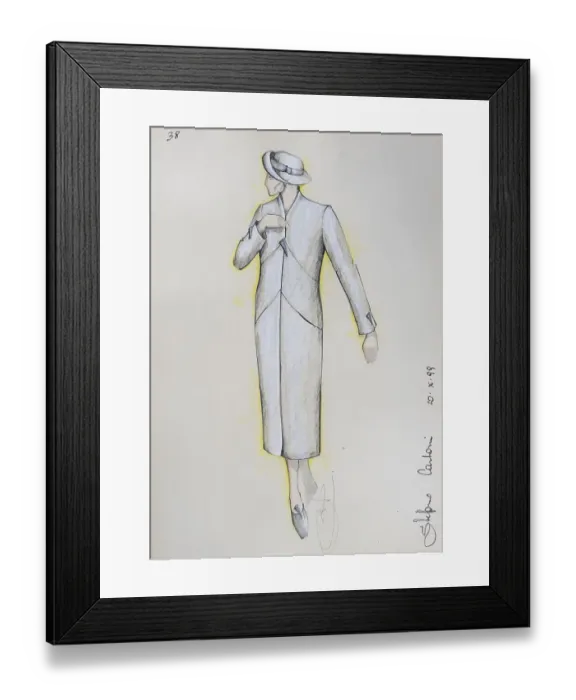 Framed Print : Fashion sketch, fashion design Framed Print : Fashion sketch, fashion design