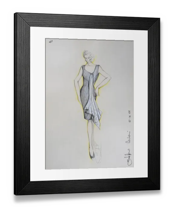 Framed Print : Fashion sketch, fashion design Framed Print : Fashion sketch, fashion design