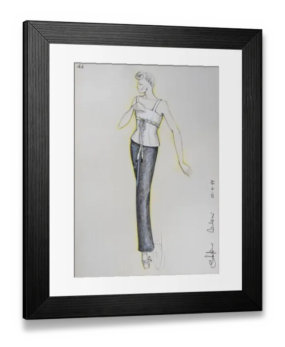 Framed Print : Fashion sketch, fashion design Framed Print : Fashion sketch, fashion design