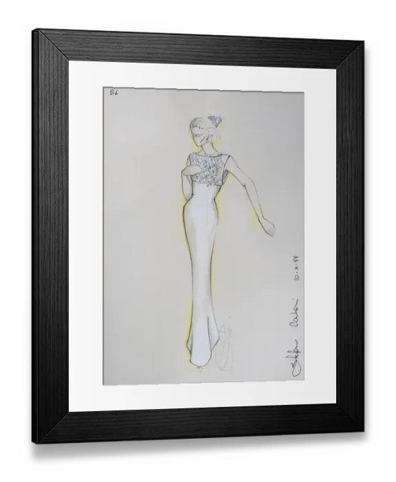Framed Print : Fashion sketch, fashion design Framed Print : Fashion sketch, fashion design