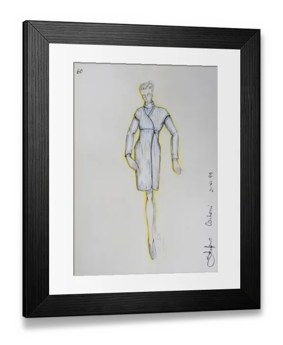 Framed Print : Fashion sketch, fashion design Framed Print : Fashion sketch, fashion design