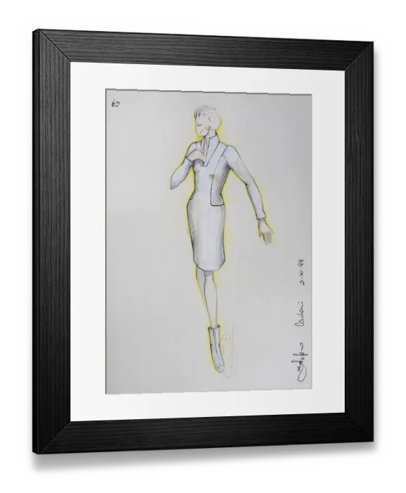 Framed Print : Fashion sketch, fashion design Framed Print : Fashion sketch, fashion design