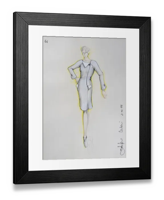 Framed Print : Fashion sketch, fashion design Framed Print : Fashion sketch, fashion design