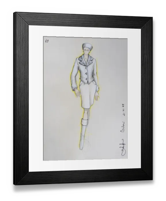 Framed Print : Fashion sketch, fashion design Framed Print : Fashion sketch, fashion design