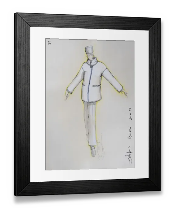 Framed Print : Fashion sketch, fashion design