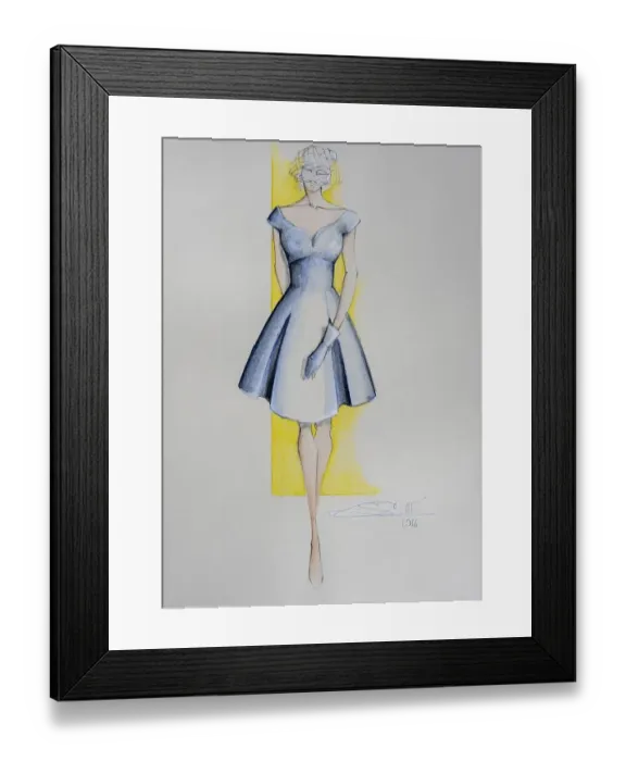 Framed Print : Fashion sketch, fashion design Framed Print : Fashion sketch, fashion design
