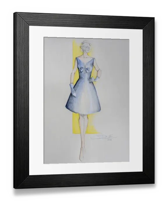 Framed Print : Fashion sketch, fashion design Framed Print : Fashion sketch, fashion design