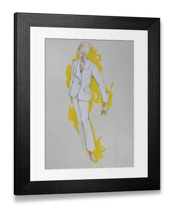 Framed Print : Fashion sketch, fashion design