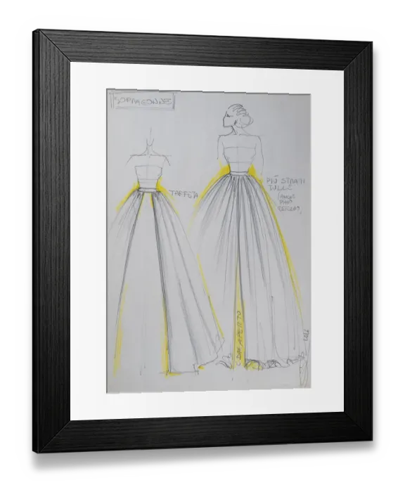 Framed Print : Fashion sketch, fashion design Framed Print : Fashion sketch, fashion design
