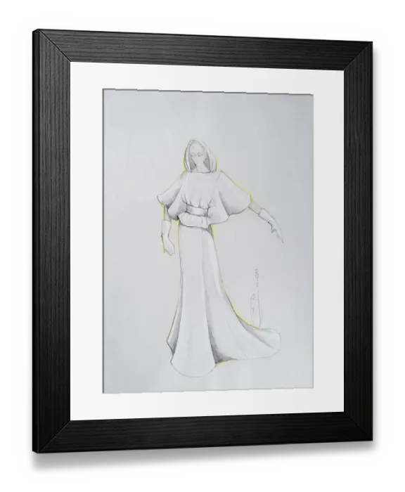 Framed Print : Fashion sketch, fashion design Framed Print : Fashion sketch, fashion design