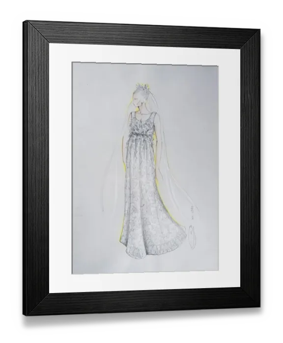 Framed Print : Fashion sketch, fashion design Framed Print : Fashion sketch, fashion design