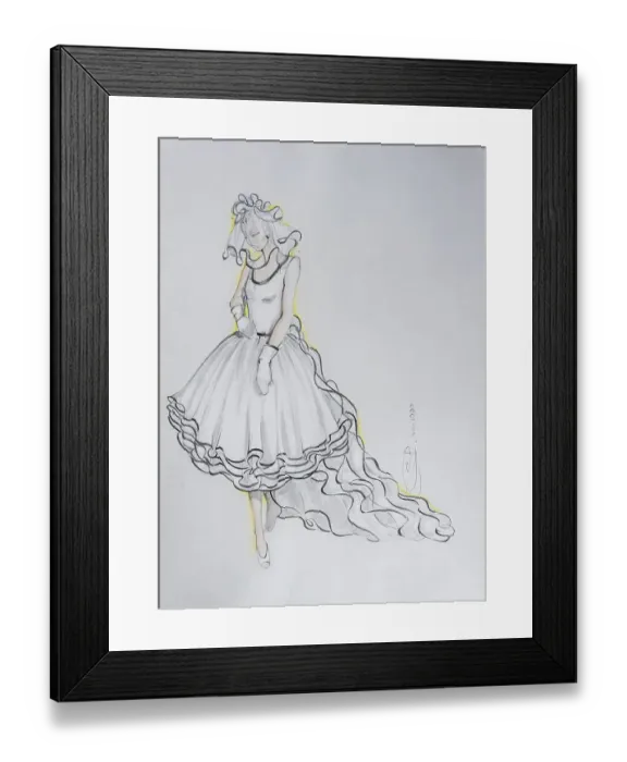 Framed Print : Fashion sketch, fashion design Framed Print : Fashion sketch, fashion design