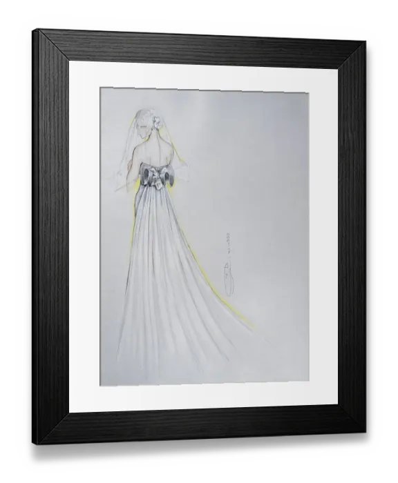 Framed Print : Fashion sketch, fashion design Framed Print : Fashion sketch, fashion design