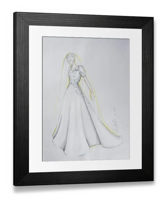 Framed Print : Fashion sketch, fashion design Framed Print : Fashion sketch, fashion design