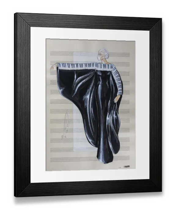 Framed Print : Evening gown, fashion sketch, fashion design Framed Print : Evening gown, fashion sketch, fashion design